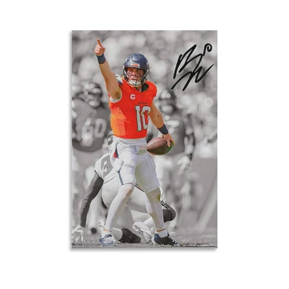 Bo Nix Canvas Poster Canvas Wall Art Poster Decorative Bedroom Modern Home Print Picture Artworks Posters 12x18inch(30x45cm)