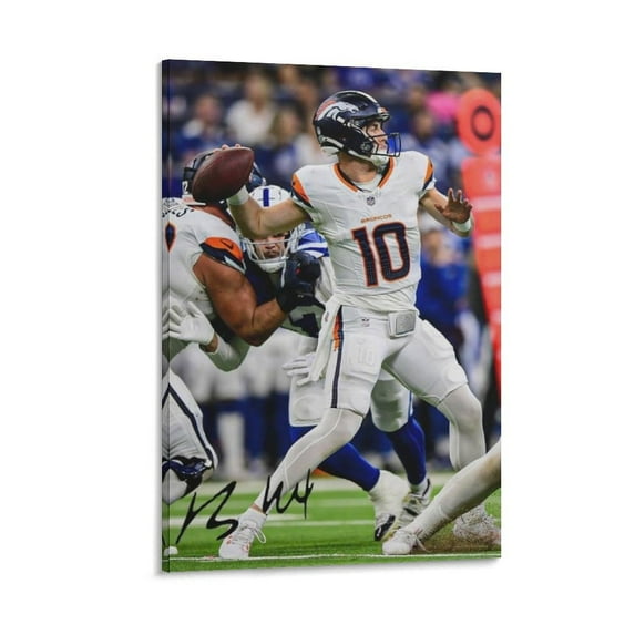 Bo Nix Canvas Poster Painting On Canvas Wall Art Poster Scroll Picture Print Living Room Walls Decor Home Posters 16x24inch(40x60cm)