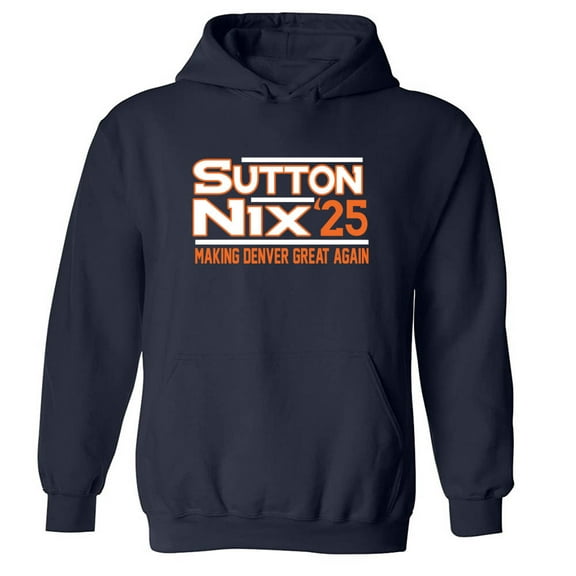 Bo Nix Courtland Sutton Denver 2025 Hooded Sweatshirt Hoodie