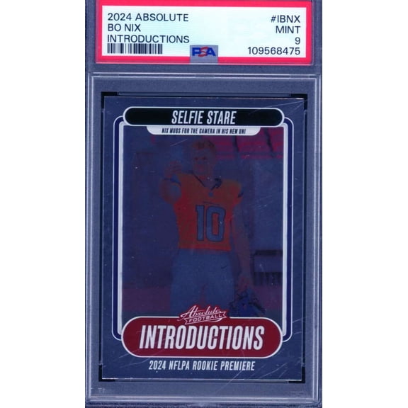 Bo Nix Rookie Card 2024 Absolute Introductions #IBNX PSA 9