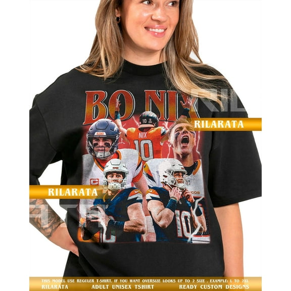 Bo Nix Vintage T-Shirt Gift for Women and Man Shirt Unisex Tee Sport