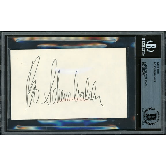 Bo Schembechler Autographed 3x5 Index Card Michigan Wolverines Beckett BAS #15502247