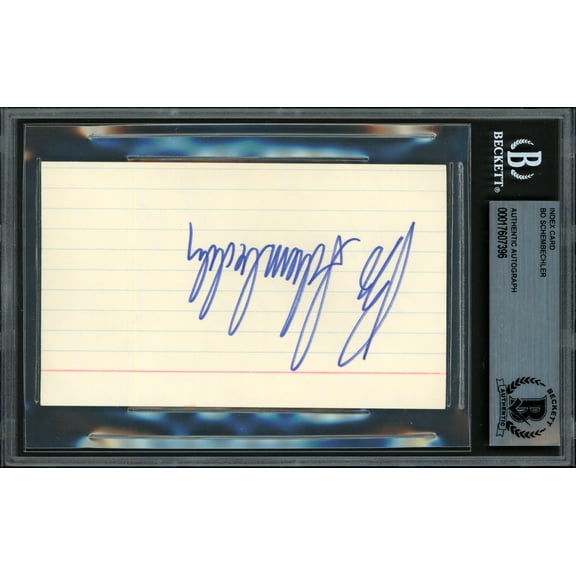 Bo Schembechler Autographed 3x5 Index Card Michigan Wolverines Beckett BAS #17607396