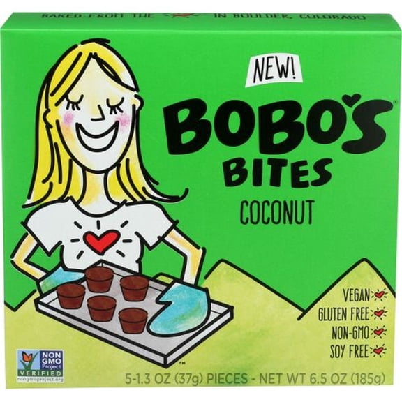BoBos Oat Bar Coconut Bites, 6.5 Ounce -- 6 per Case.