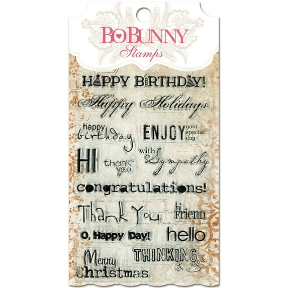 BoBunny Stamps 4"X6"-Sentiments