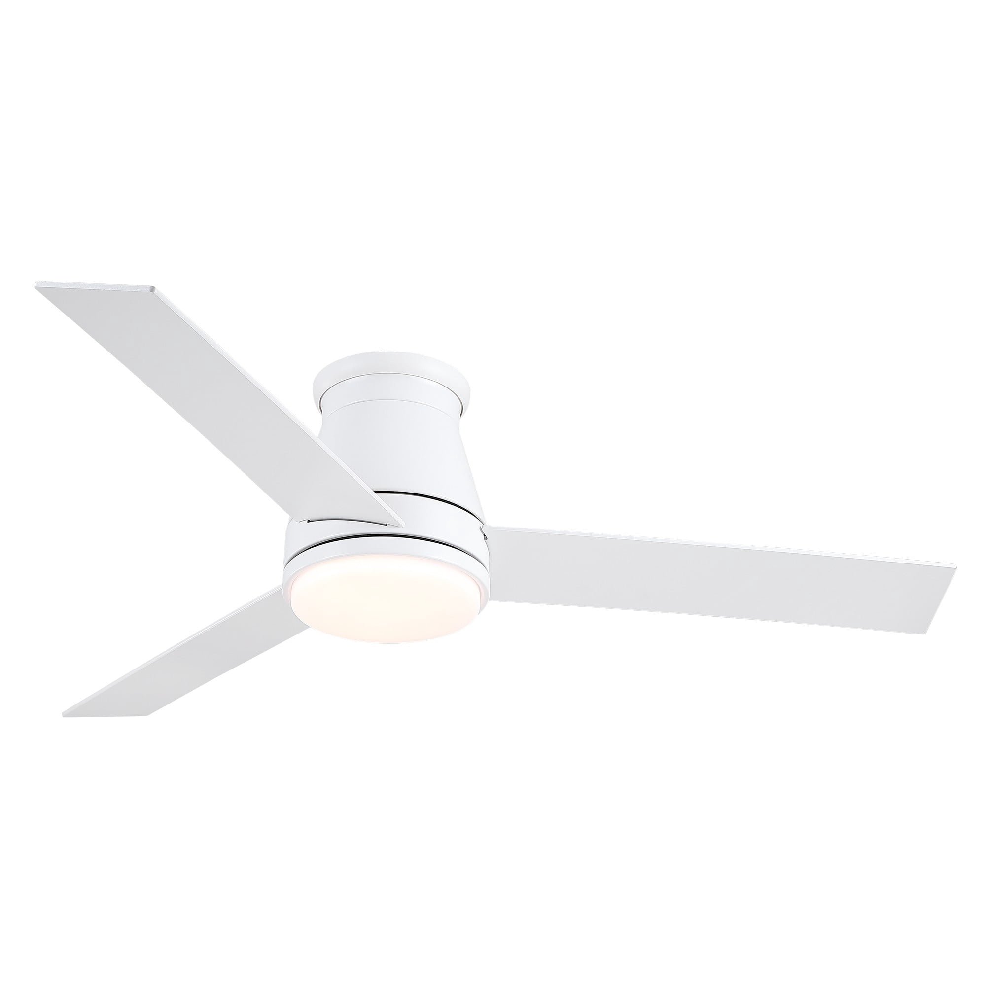 BoFang 48 inch Ceiling Fan with Light, Low Profile Flush Mount, Remote Control, DC Motor,White