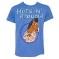thumbnail image 1 of BoJack Horseman Horsin' Around Men's Blue T-Shirt-2XLarge, 1 of 1