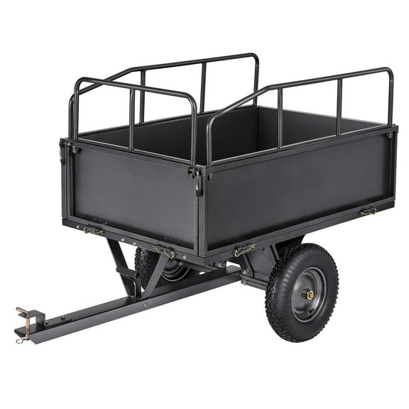 BoLi Steel Dump Cart 17 Cu. Ft 600LB for ATV/UTV Trailer Tow Behind Heavy Duty