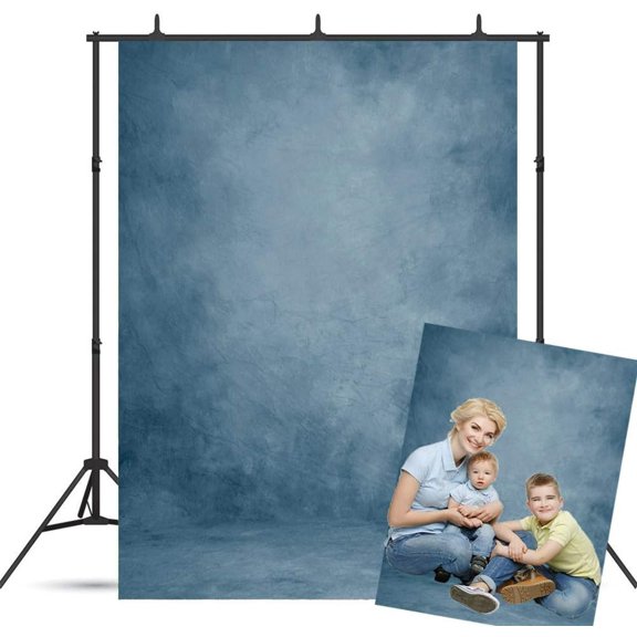 BoTong 5x7ft Abstract Blue Portrait Backdrop Textured Background