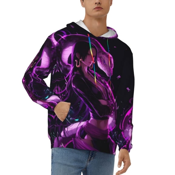 Boa Hancock Men's Hoodie Graphic Printed Long Sleeve Drawstring Hooded Sweatshirt Unisex Adult Pullover Tops Outerwear