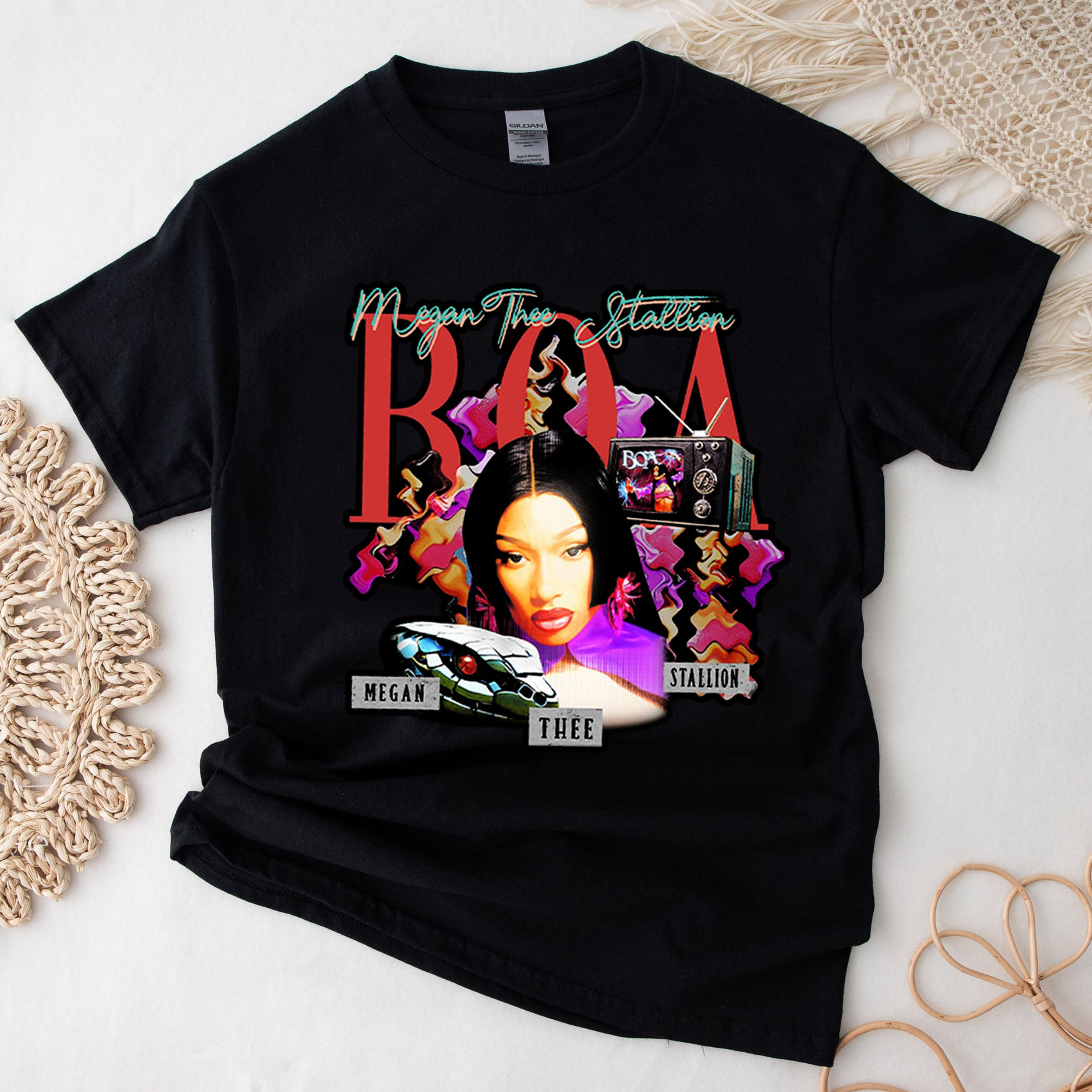 Boa Megan Thee Stallion, Vintage Megan Thee Stallion 90s Shirt, Rapper ...