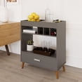 thumbnail image 1 of Boahaus Ashbourne Bar Cabinet with Drawer, Shelves & Wine Rack, Space-Saving Design, 1 of 10