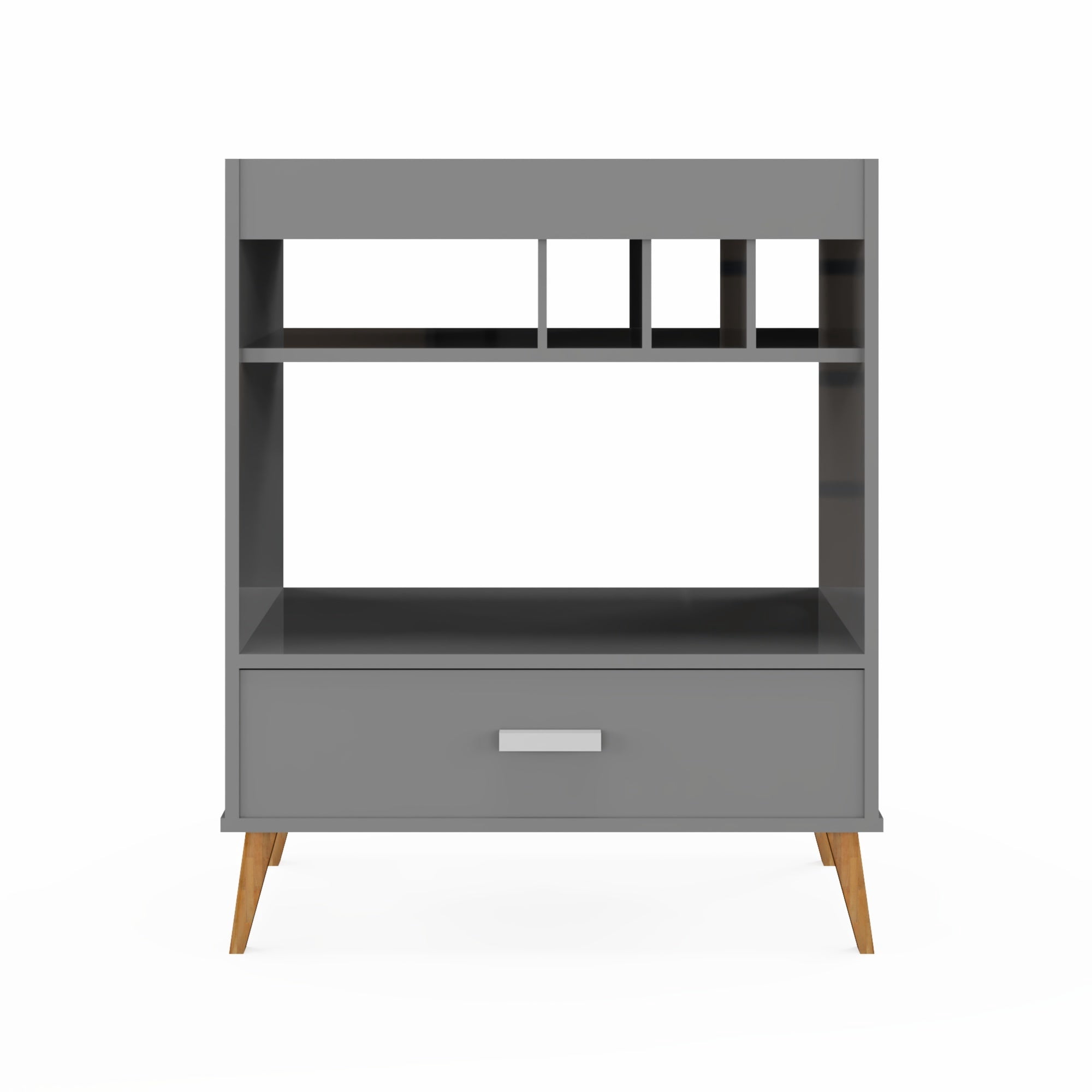 Boahaus Belfast Mini Bar Cabinet with Drawers, Wine Storage, Glass Rack, and Grey Matte Finish – Space-Saving Modern Bar Furniture for Small Apartments