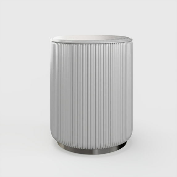 Boahaus Catelyn Modern Gray Vanity Stool with High Elastic Sponge Cushion for Bedroom