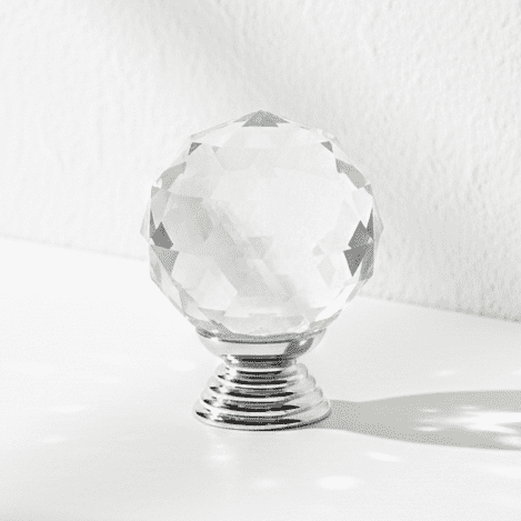 Boahaus Crystal Ball Cabinet Knobs, 1 inch - Set of 10 Decorative Pulls for Dressers, Vanities, and Cabinets