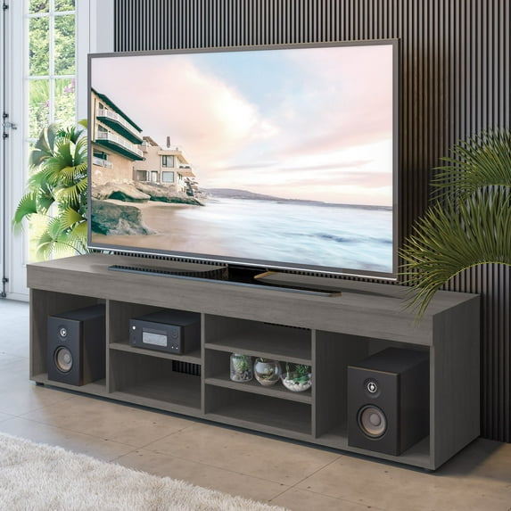 Boahaus Dakota TV Stand, Grey Matte, TVs up to 65", Manufactured Wood