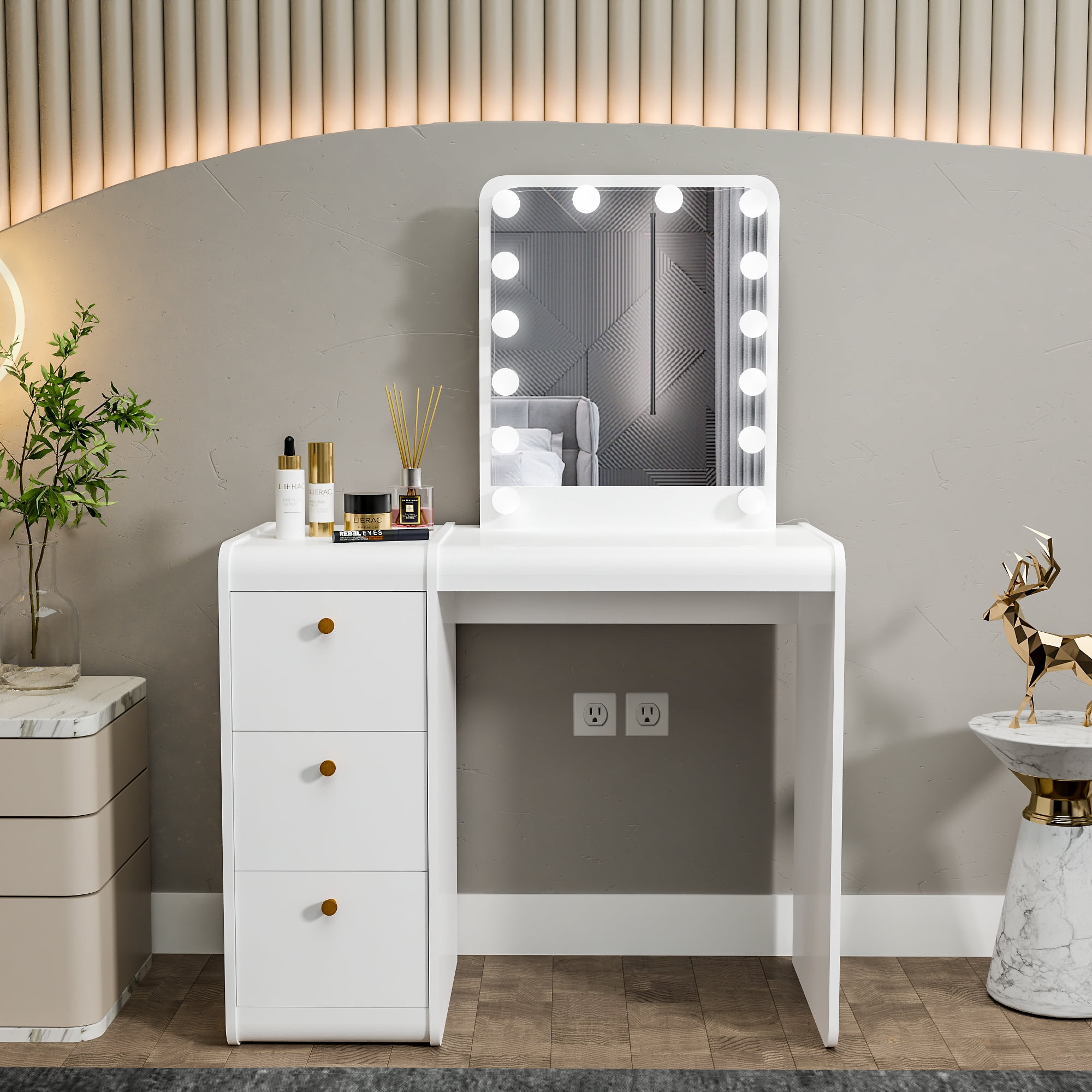 Dressing table sale with hollywood mirror