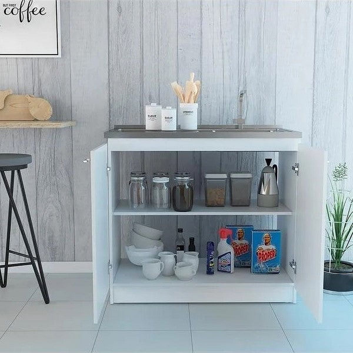 Boahaus Dunkerque Sink Cabinet (White)