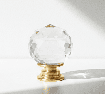 Boahaus Gold Crystal Ball Cabinet Knobs 1 inch Set of 10 Luxurious Drawer Pulls