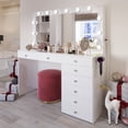 thumbnail image 1 of Boahaus Ketevan Makeup Vanity Desk (Crystal Ball Knobs), 1 of 5
