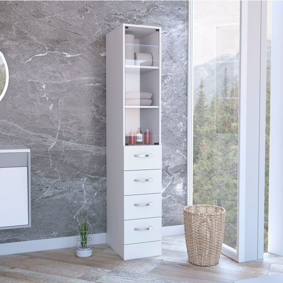 Boahaus Leduc Linen Cabinet, Vertical, Rectangular Shape,Brown
