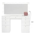 thumbnail image 1 of Boahaus Leonore Makeup Vanity Desk (Crystal Ball Knobs), 1 of 9