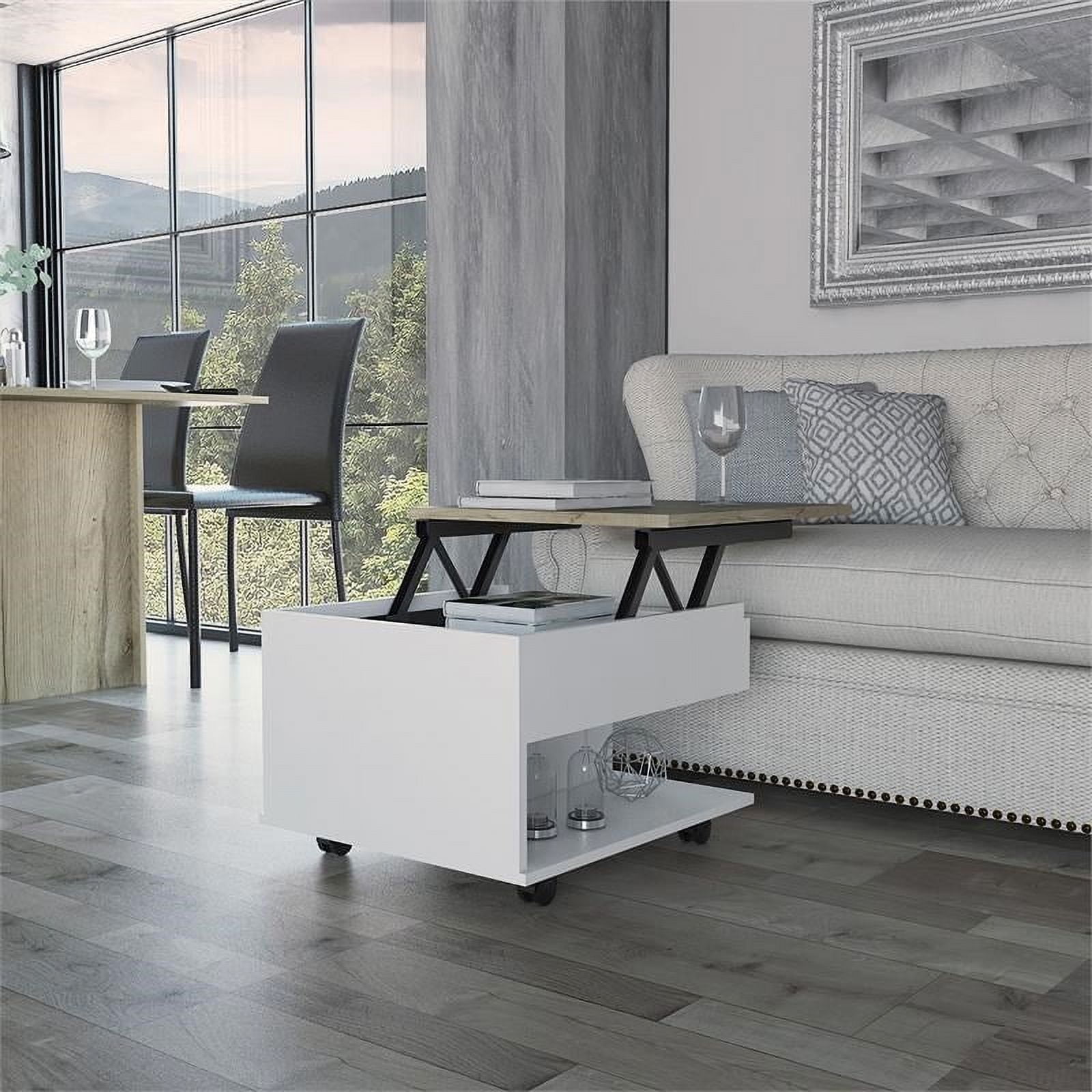 Boahaus Mantua Coffee Table (White-Brown)