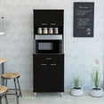 thumbnail image 1 of Boahaus Nancy Kitchen Cabinet, Assembled Product Height 66 in, Black, 1 of 5