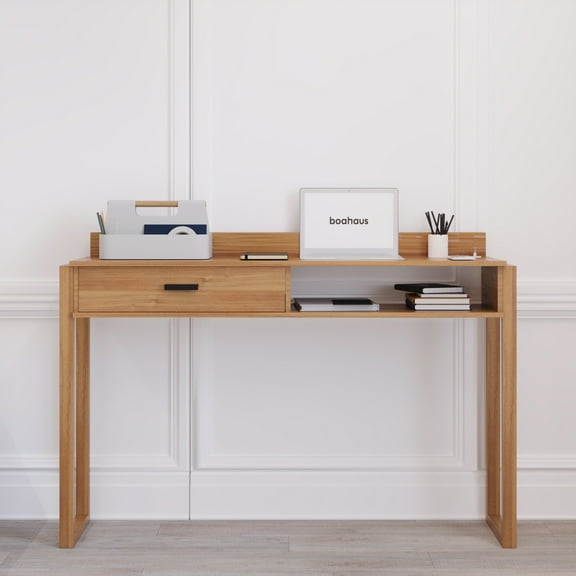 Boahaus Dalton Console Table with Drawer and USB Charging Port, Entryway Table for Living Room or Small Desk