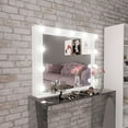 thumbnail image 1 of Boahaus Sivas Vanity Mirror with Hollywood Built-in Lights, HD Glass, White, 35.5"W, 1 of 9