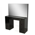 thumbnail image 1 of Boahaus Venus Modern Vanity Desk Ser, Black Finish, for Bedroom, 1 of 8