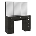 thumbnail image 1 of Boahaus Venus PRO Black Vanity Desk (Crystal Ball Knobs), 1 of 7