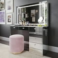 thumbnail image 1 of Boahaus Zoe Vanity Set with LED Mirror, Bluetooth Speakers & Large Storage, Mirrored, 1 of 4