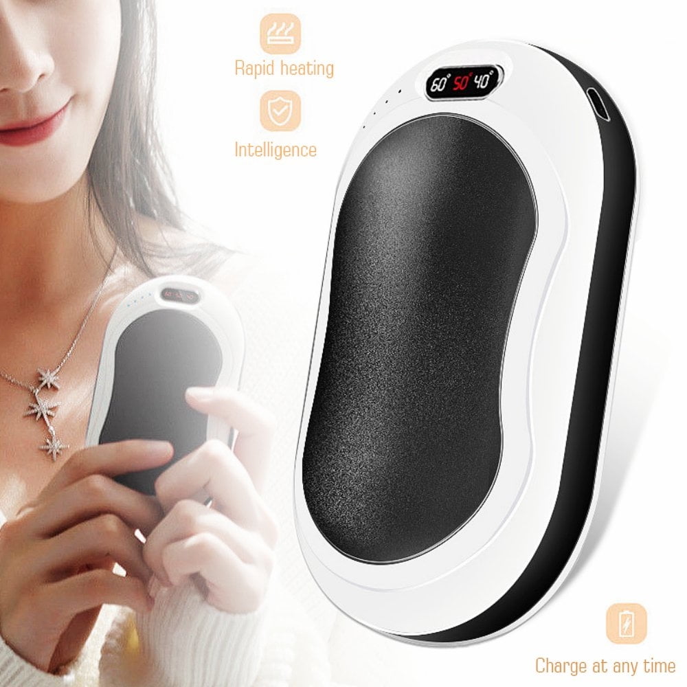 Boajf Rechargeable USB Power Bank Reusable Hand Warmers 3 Heat Levels