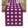 thumbnail image 1 of Boanket 4th of July Table Runner - 60 Inch Long, Kitchen Dining Table Runner Dresser Scarves, Independence Day Red Blue White Plaid Checkered Farmhouse Decor for Coffee Tables Wedding Party Banquet, 1 of 8