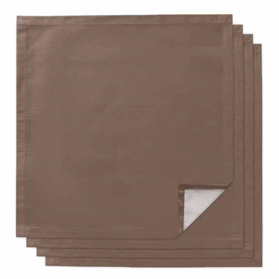 Boanket Brown Cloth Napkins Set of 4, Holiday Napkins for Baby Shower, Pure Brown Solid Color Simple Minimalism Art Washable Reusable Dinner Napkins for Cocktail Wedding Party, 20 x 20 Inch