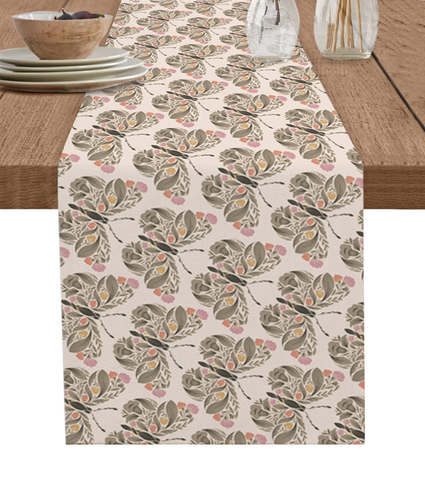 Boanket Butterfly Table Runner - 120 Inch Long, Kitchen Dining Table ...