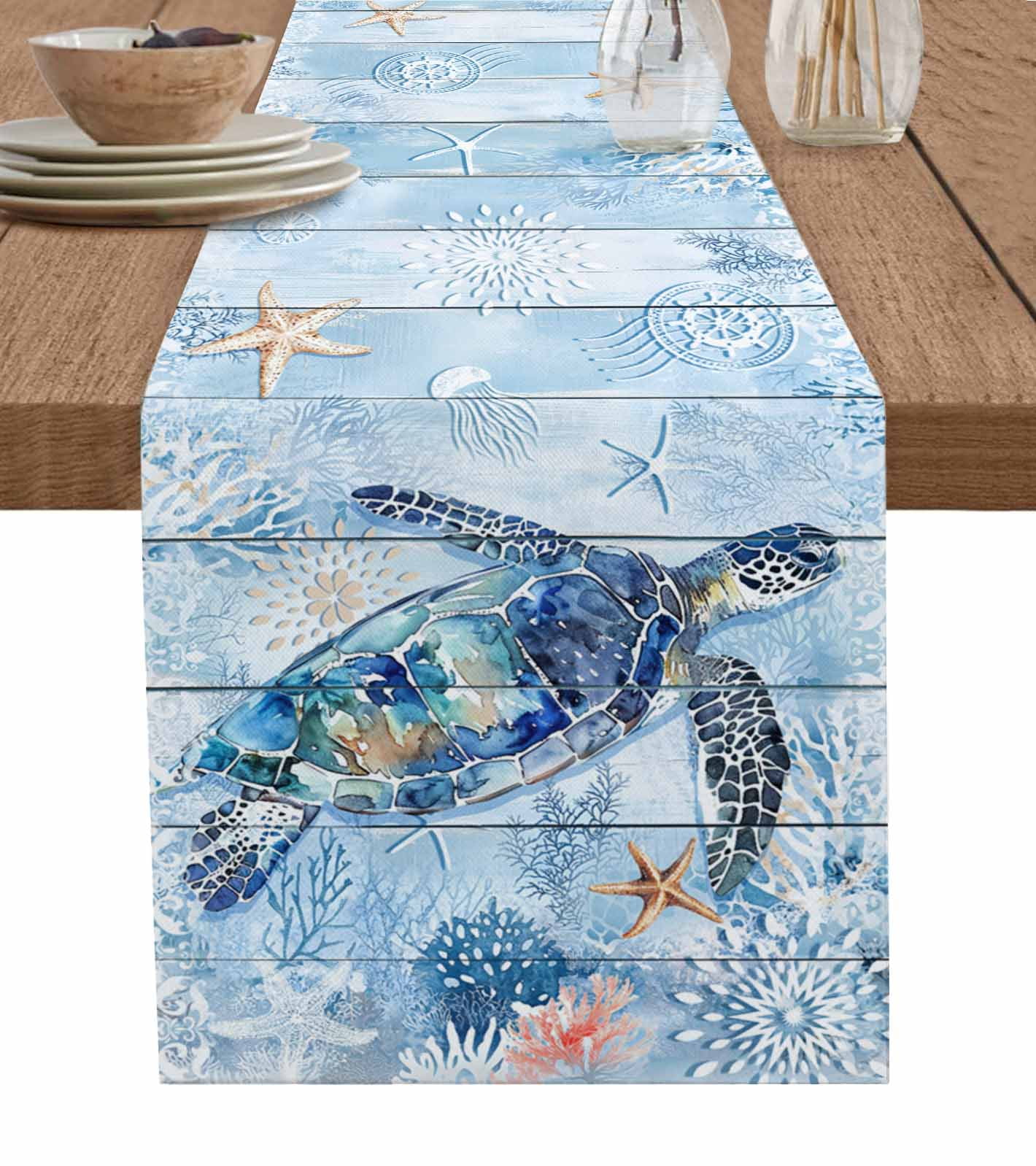 Joyful Turtle  Quilted Table Runner GFTONL4339 main image 1