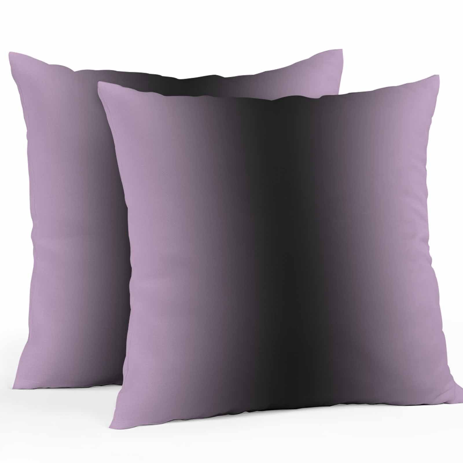 Black - Set of 2 Bagru Block Print Cotton Pillow Covers 24