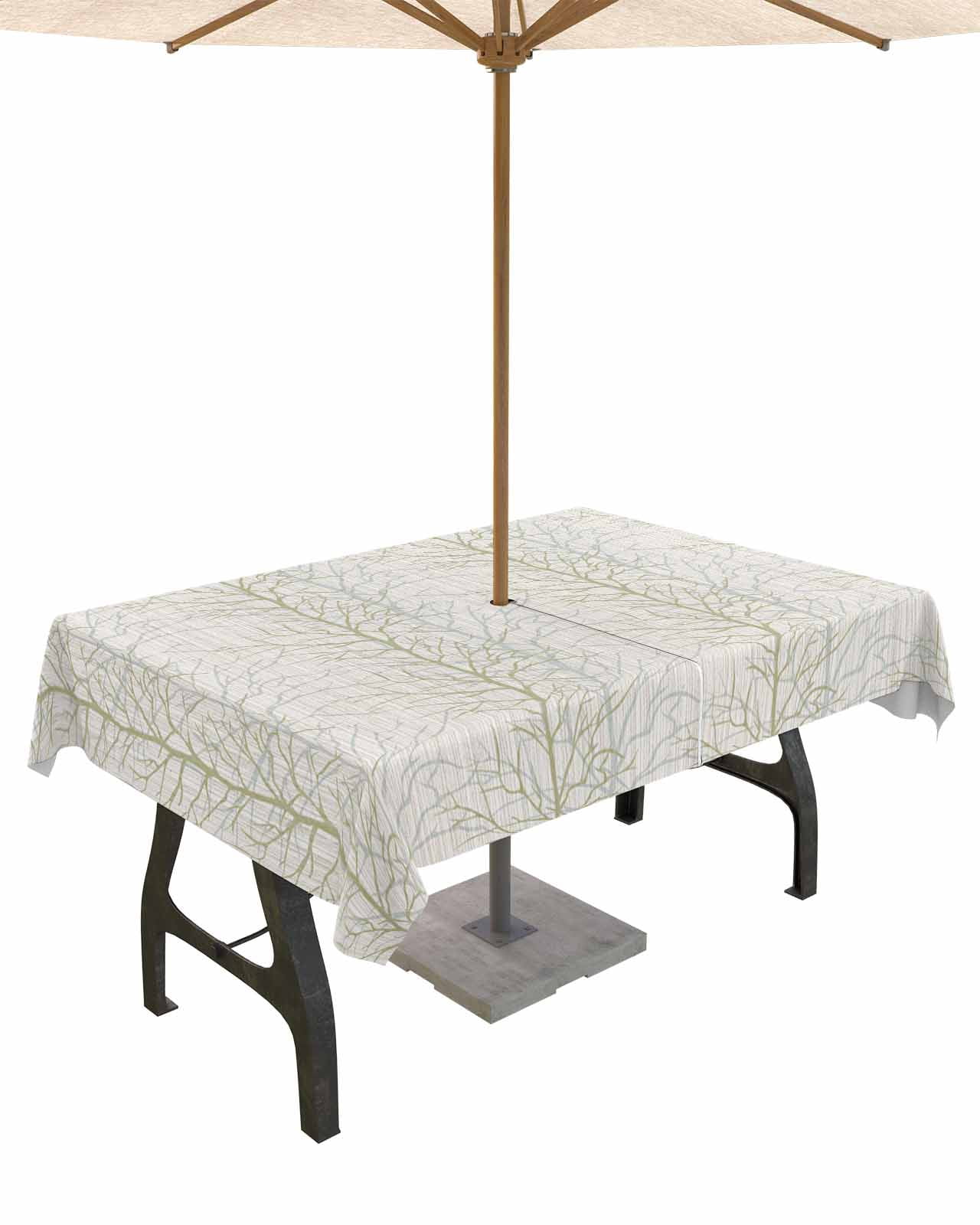 Boanket Outdoor Tablecloth with Umbrella Hole for Patio/Picnic/Party ...