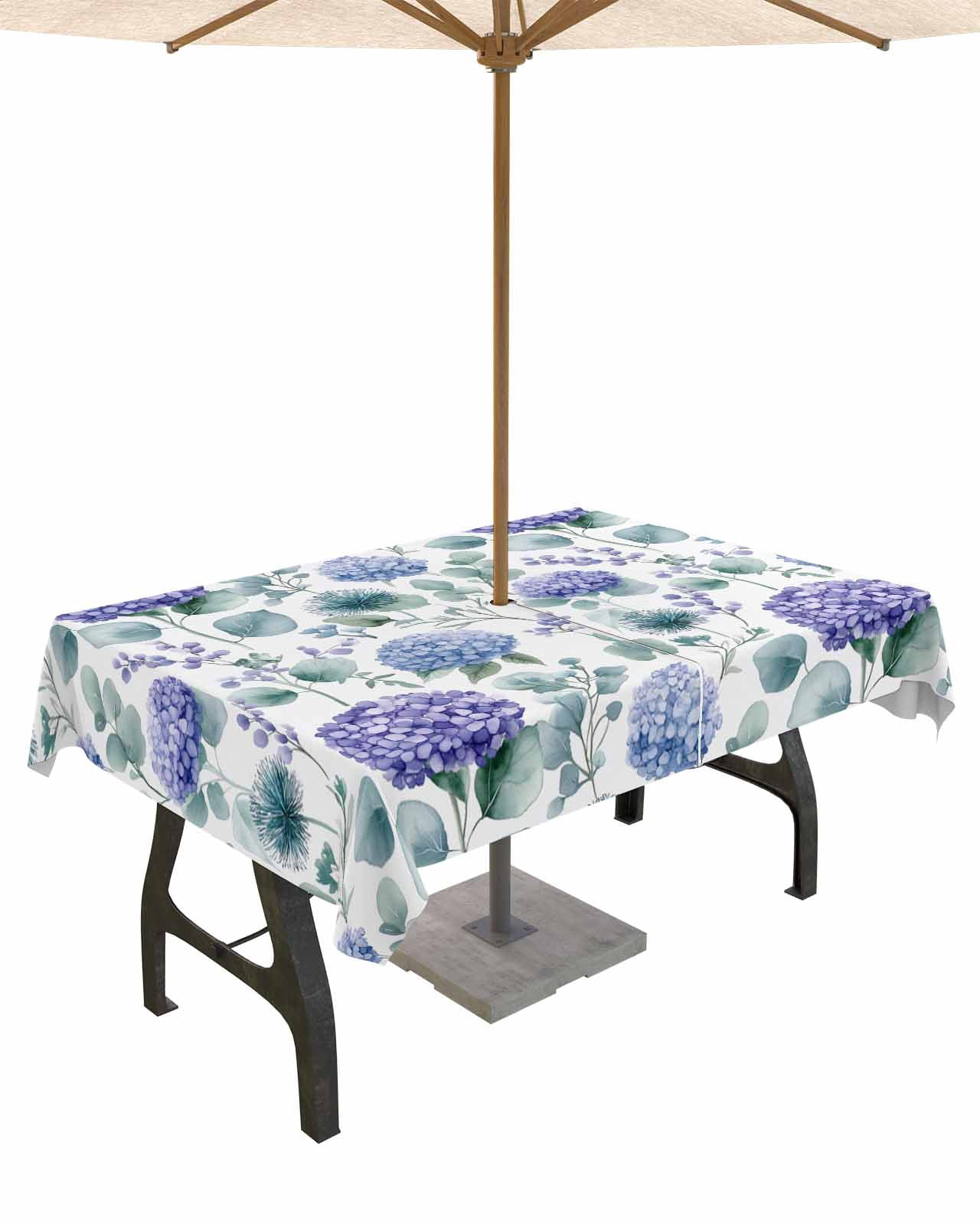 Boanket Outdoor Tablecloth with Umbrella Hole for Patio/Picnic/Party ...