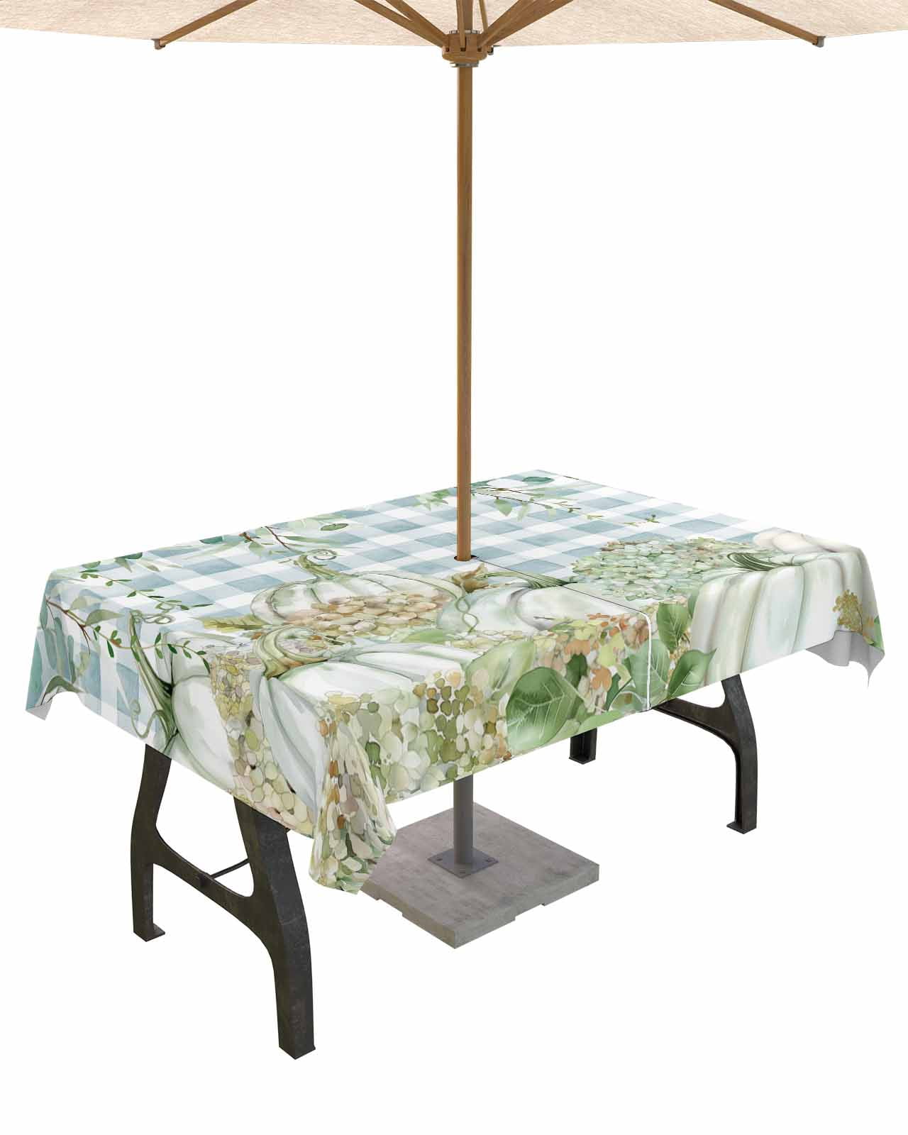 Boanket Outdoor Tablecloth with Umbrella Hole for Patio/Picnic/Party ...