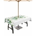 thumbnail image 1 of Boanket Outdoor Tablecloth with Umbrella Hole for Patio/Picnic/Party/Camping, Green Spring Floral Waterproof Table Cloth Rectangle Table Cover Washable, Summer Botanical Elegant (60"x 84"), 1 of 7