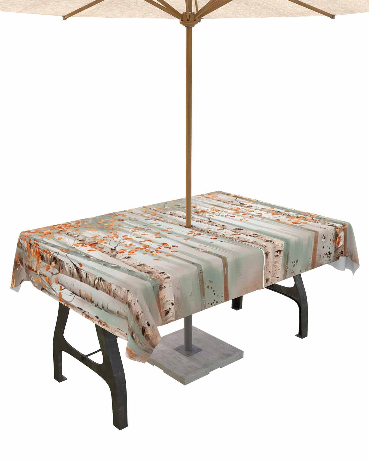 Boanket Outdoor Tablecloth with Umbrella Hole for Patio/Picnic/Party ...