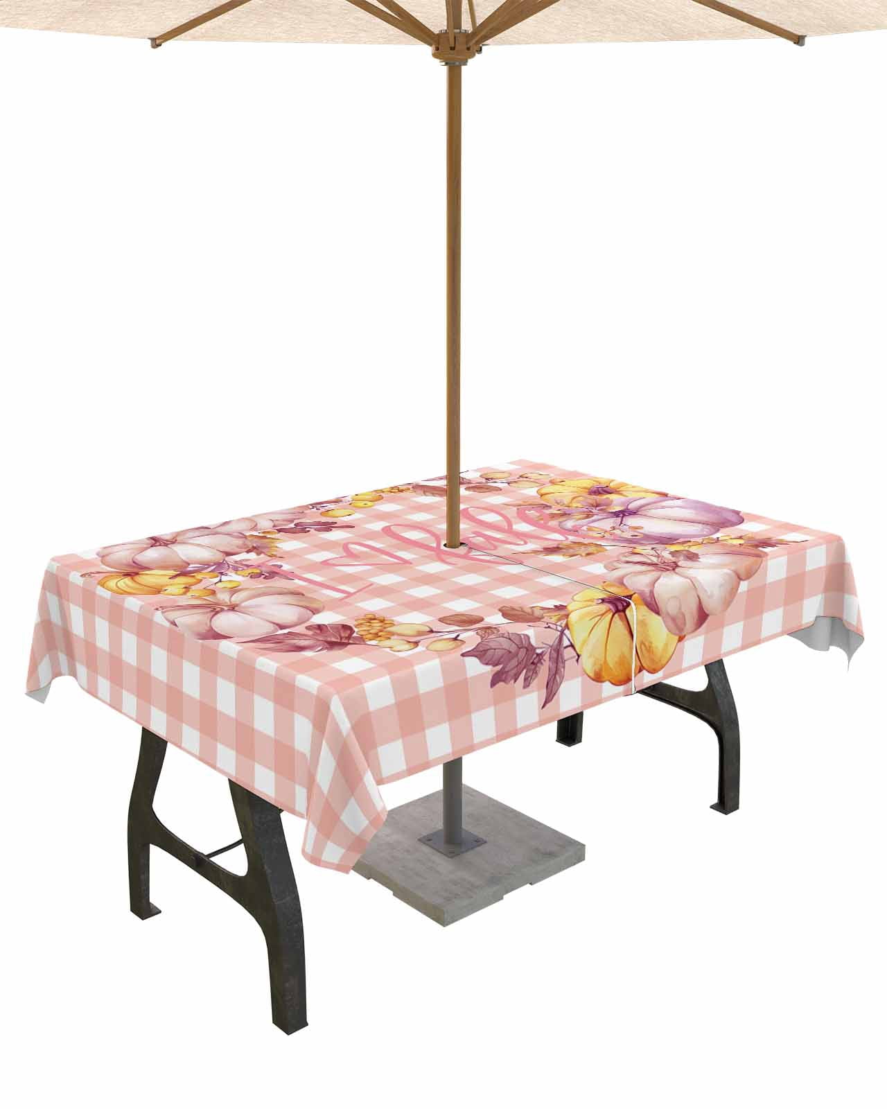 Boanket Outdoor Tablecloth with Umbrella Hole for Patio/Picnic/Party ...