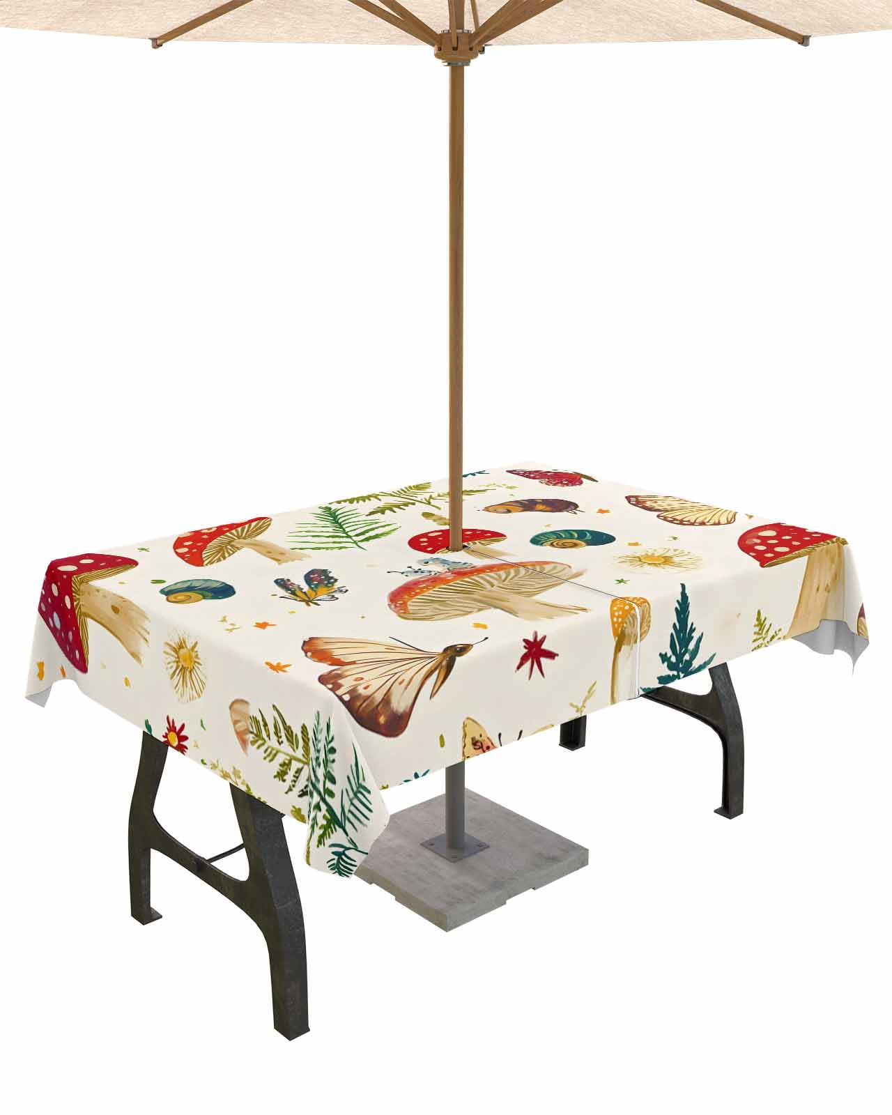 Boanket Outdoor Tablecloth with Umbrella Hole for Patio/Picnic/Party ...