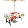 thumbnail image 1 of Boanket Outdoor Tablecloth with Umbrella Hole for Patio/Picnic/Party/Camping, Spring Floral Waterproof Table Cloth Rectangle Table Cover Washable, Summer Botanical Vintage Colorful Birds (60"x 84"), 1 of 7