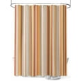 thumbnail image 1 of Boanket Polyester Fabric Burnt Orange Striped Shower Curtain, Farmhouse Orange Ombre Stripes Waterproof Bathtub Curtain Bathroom Decor Set with Hooks 36 x 72 Inches,, 1 of 6
