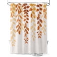 thumbnail image 1 of Boanket Polyester Fabric Orange Ombre Botanical Shower Curtain, Watercolor Country Leaf Rustic Waterproof Bathtub Curtain Bathroom Decor Set with Hooks 72 x 72 Inches,, 1 of 6
