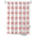 thumbnail image 1 of Boanket Polyester Fabric Pink Checkered Shower Curtain, Farmhouse Buffalo Plaid Waterproof Bathtub Curtain Bathroom Decor Set with Hooks 36 x 78 Inches,, 1 of 6